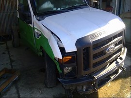 2009 FORD F350SD, WHITE-GREEN, LX, STD CAB, 6.8L, AT, 4WD. F25958